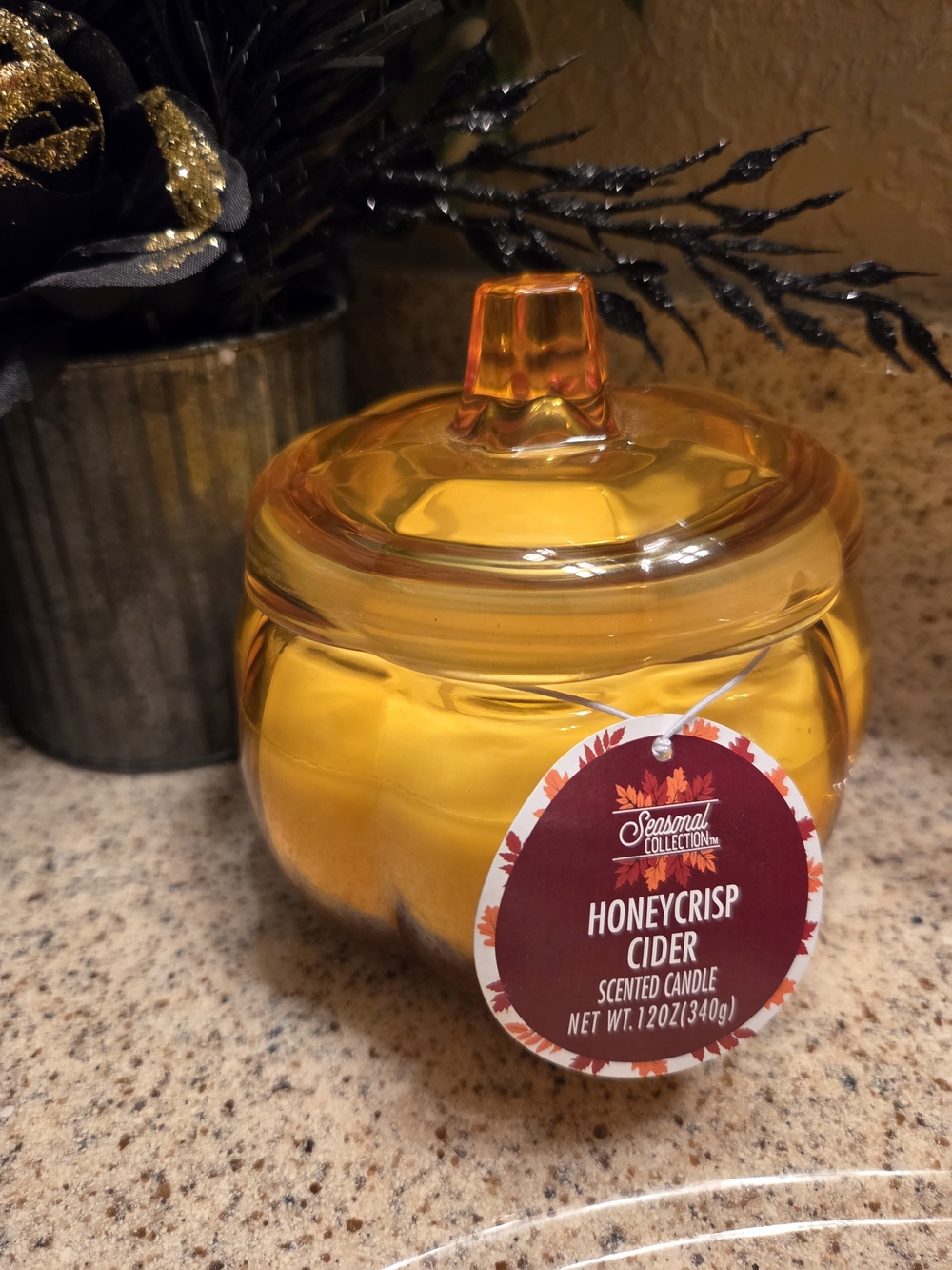 Honeycrisp Cider Amber Glass Scented Candle